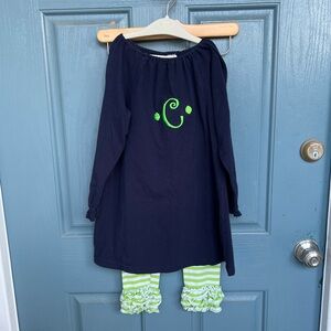 Sweet Jezebelle 2-Piece Tunic and Ruffle Top Pants Set